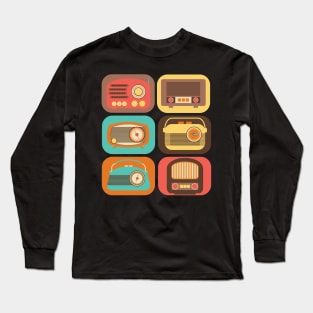 Retro Radios Long Sleeve T-Shirt